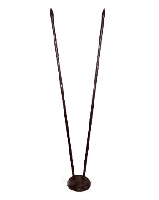 Флагшток напольный деревянный с основанием Блин (сосна) 2 штока 2,2 м