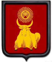 Герб Кызыла 35х43 см, печатный, темная рамка