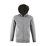 Толстовка детская STONE KIDS, серый меланж,10 лет, 50% хлопок, 50% полиэстер, 260 г/м2