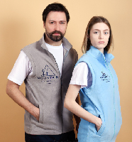 Жилет Браво флисовый без капюшона унисекс, однотонный